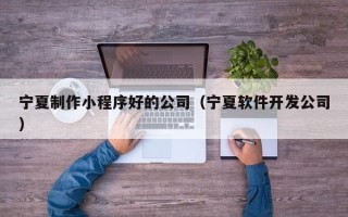 铜仁宁夏制作小程序好的公司（宁夏软件开发公司）